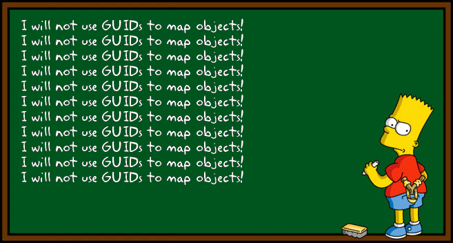 I will not use GUIDs to map objects!